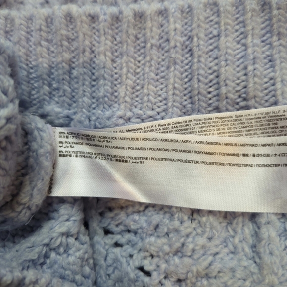 Mango MNG Blue Chunky Knit Sweater oversized - Picture 4 of 4